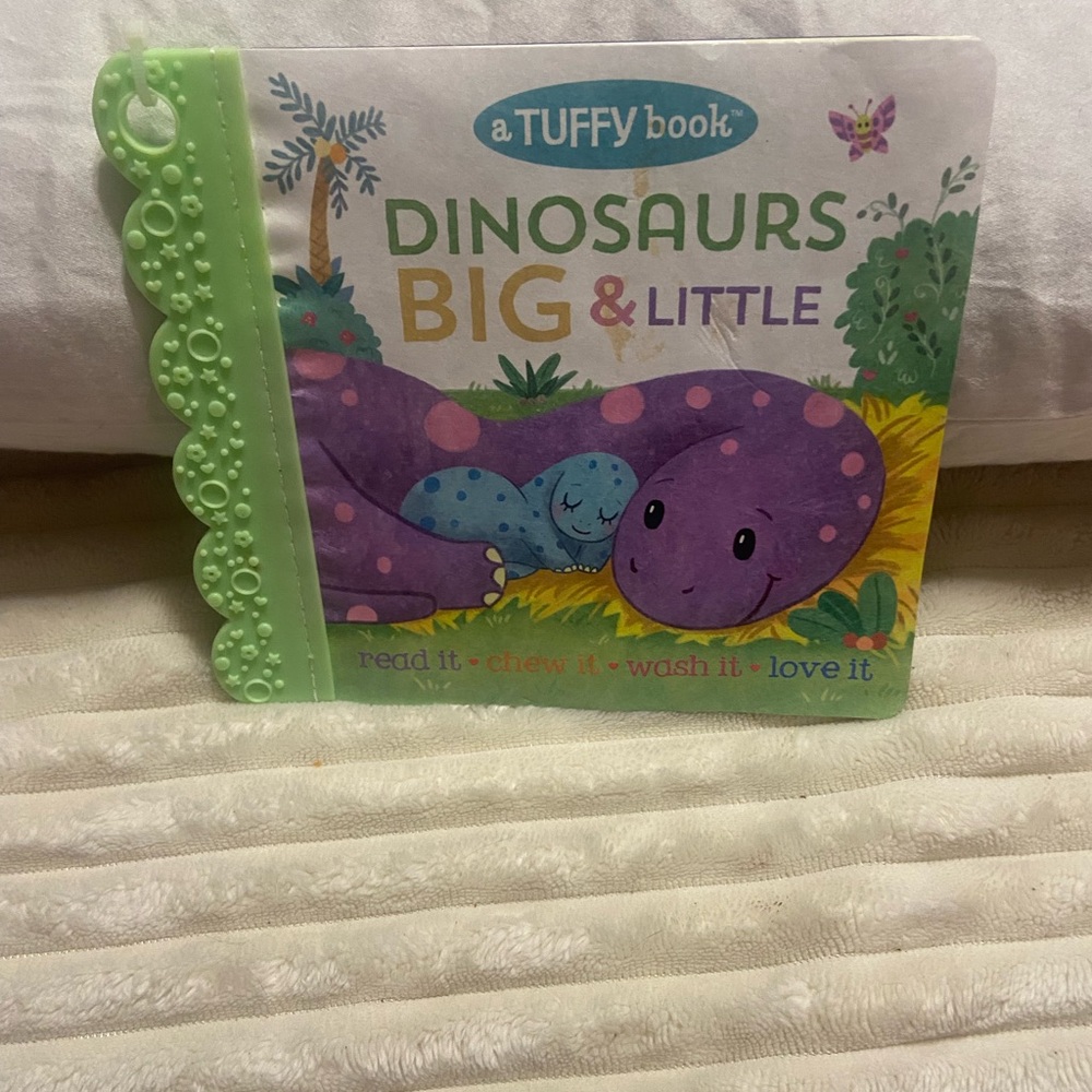 Tuffy Book Dinosaurs Big & Little - Green and Purple